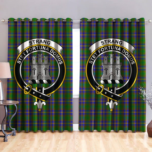 Strange of Balkaskie Clan Badge Tartan Classic Window Curtain