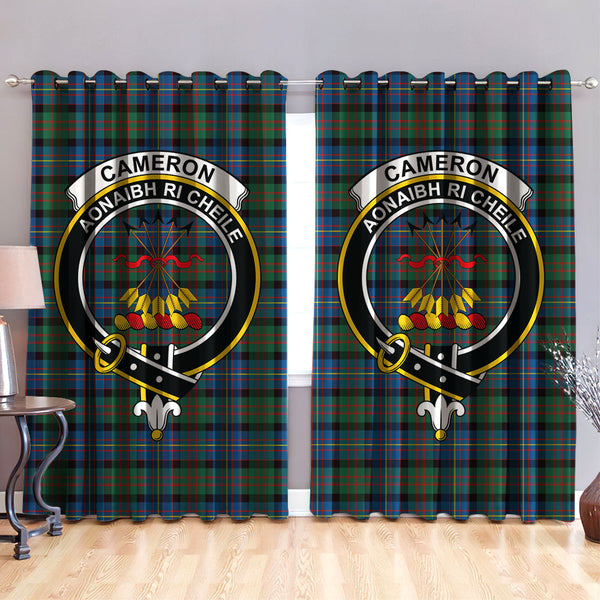 Cameron of Erracht Ancient Clan Badge Tartan Classic Window Curtain