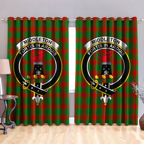 Middleton Modern Clan Badge Tartan Classic Window Curtain