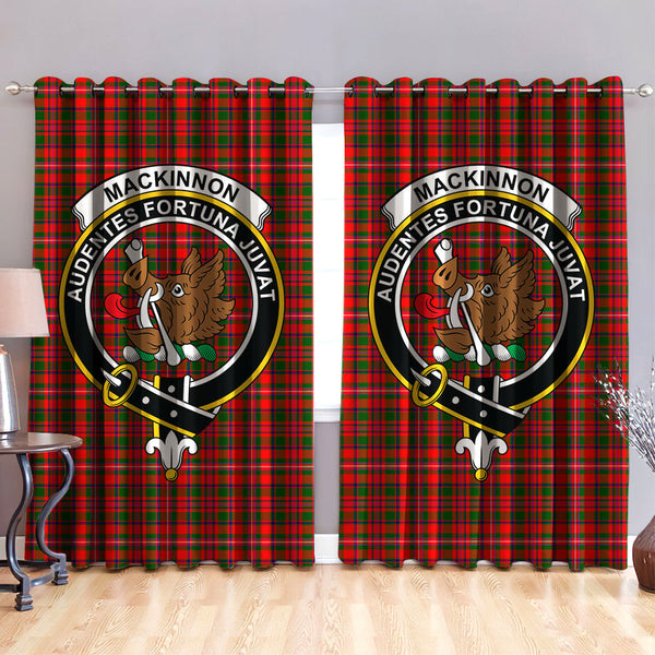 MacKinnon Modern Clan Badge Tartan Classic Window Curtain