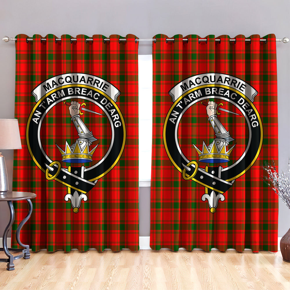 MacQuarrie Modern Clan Badge Tartan Classic Window Curtain