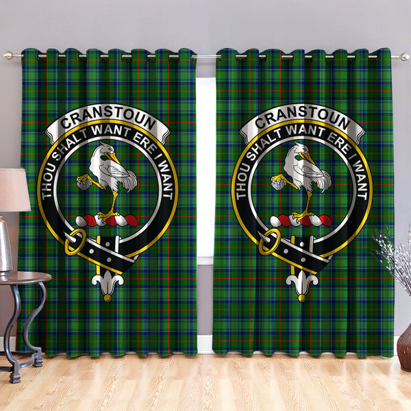 Cranstoun Clan Badge Tartan Classic Window Curtain