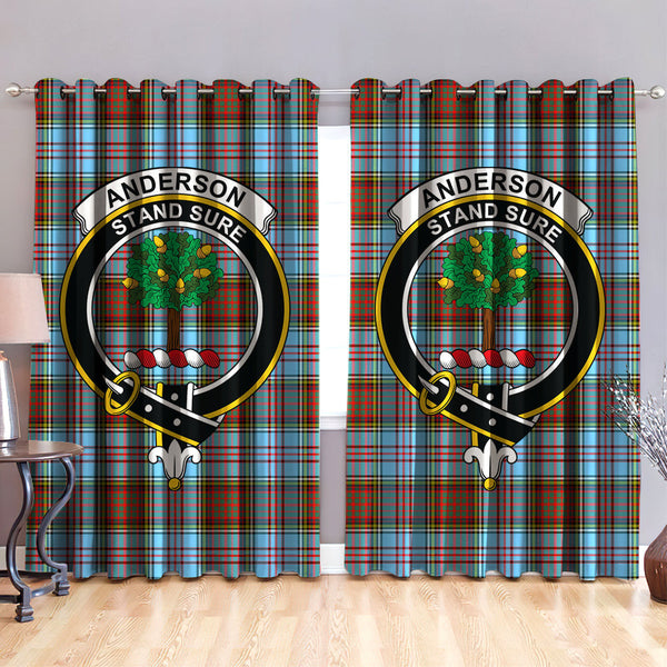 Anderson Ancient Clan Badge Tartan Classic Window Curtain