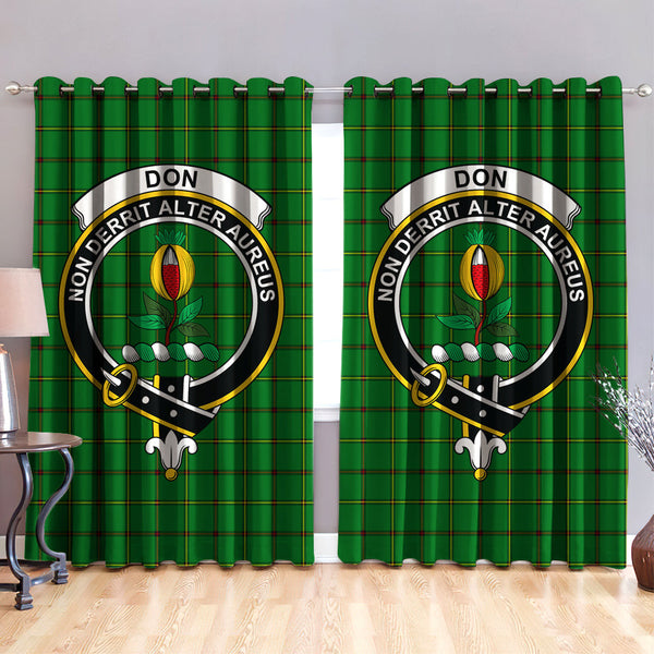 Don (Tribe-of-Mar) Clan Badge Tartan Classic Window Curtain