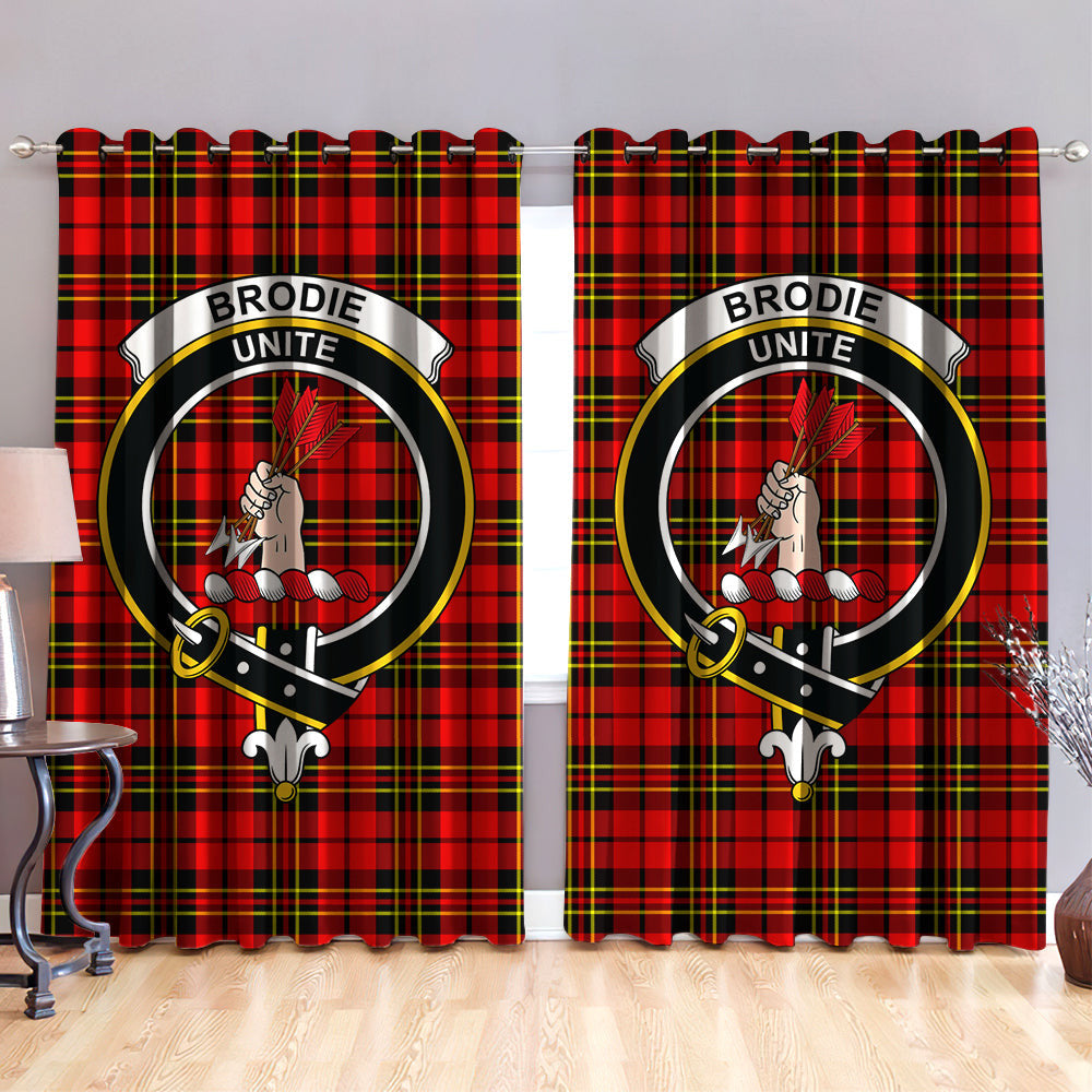 Brodie Modern Clan Badge Tartan Classic Window Curtain