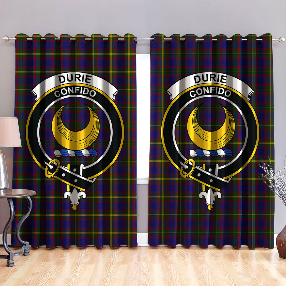 Durie Clan Badge Tartan Classic Window Curtain