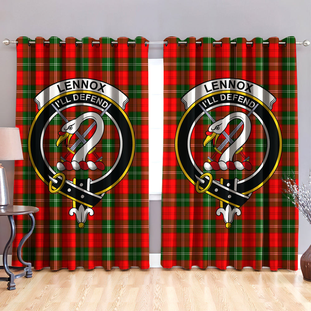 Lennox Modern Clan Badge Tartan Classic Window Curtain