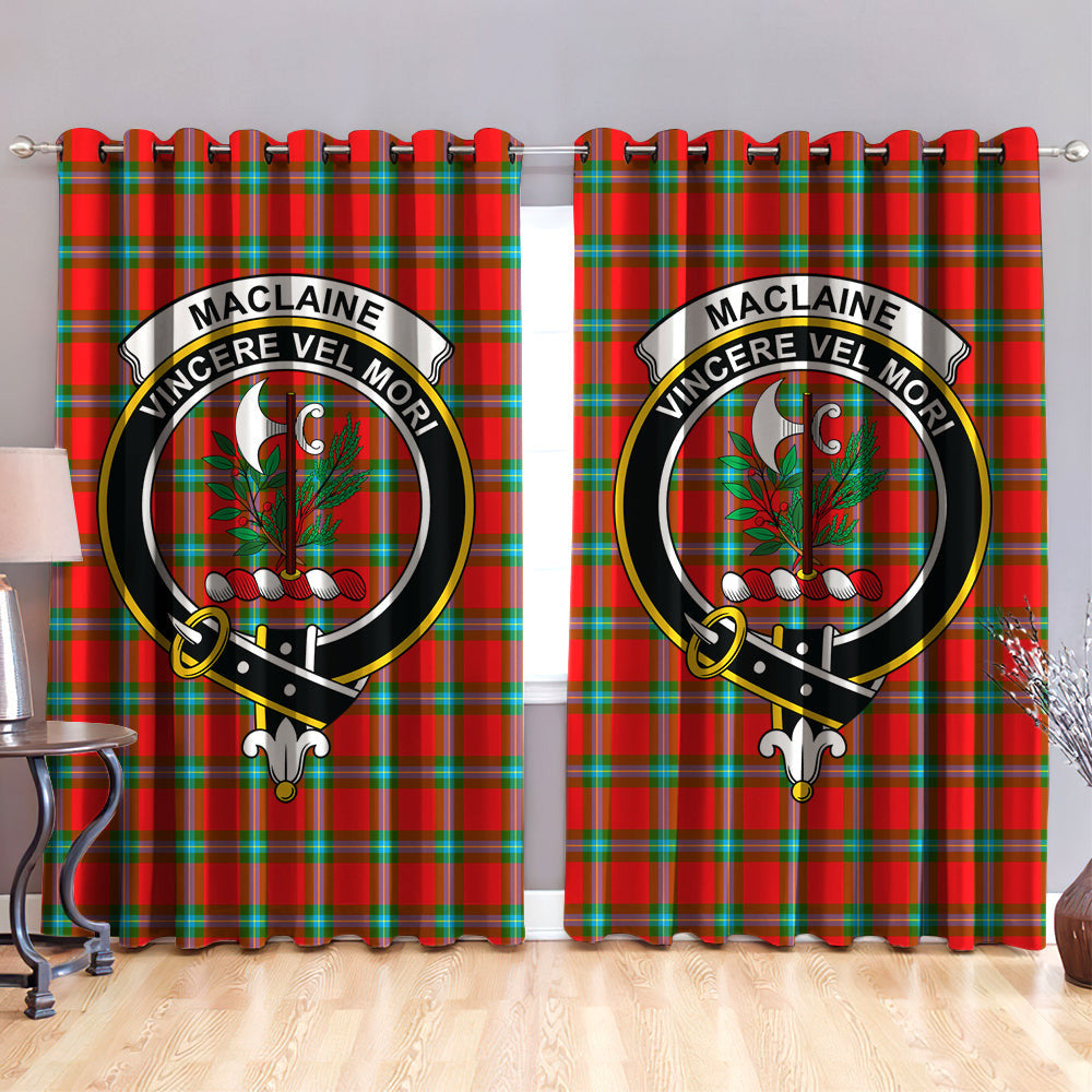 MacLaine of Loch Buie Clan Badge Tartan Classic Window Curtain