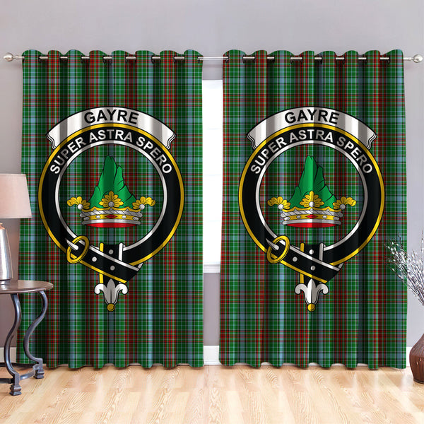 Gayre Clan Badge Tartan Classic Window Curtain