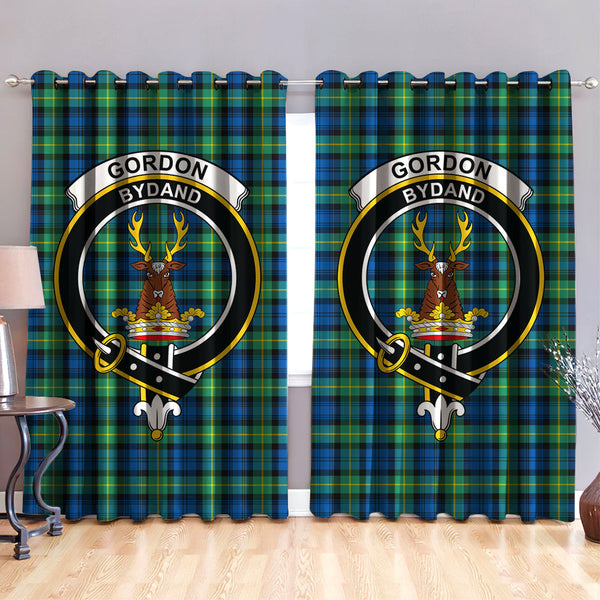 Gordon Ancient Clan Badge Tartan Classic Window Curtain