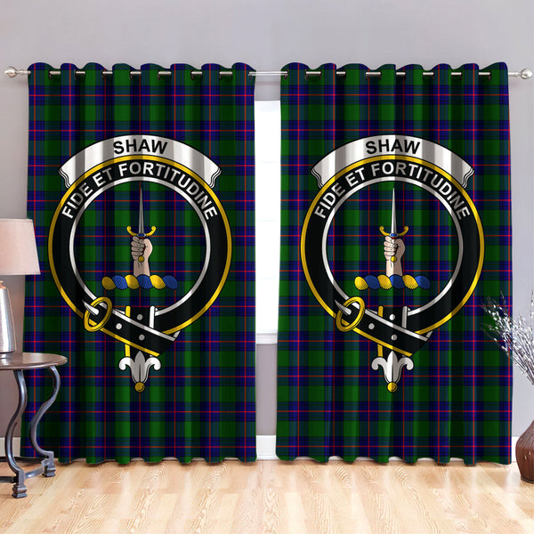 Shaw Modern Clan Badge Tartan Classic Window Curtain