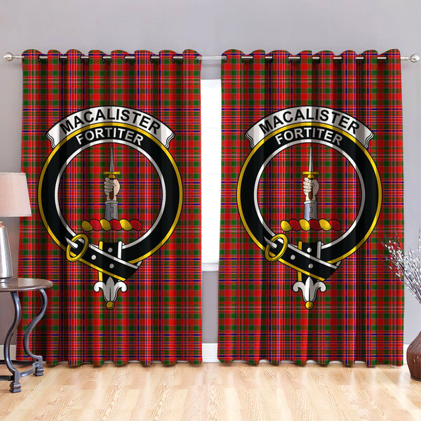 MacAlister Modern Clan Badge Tartan Classic Window Curtain