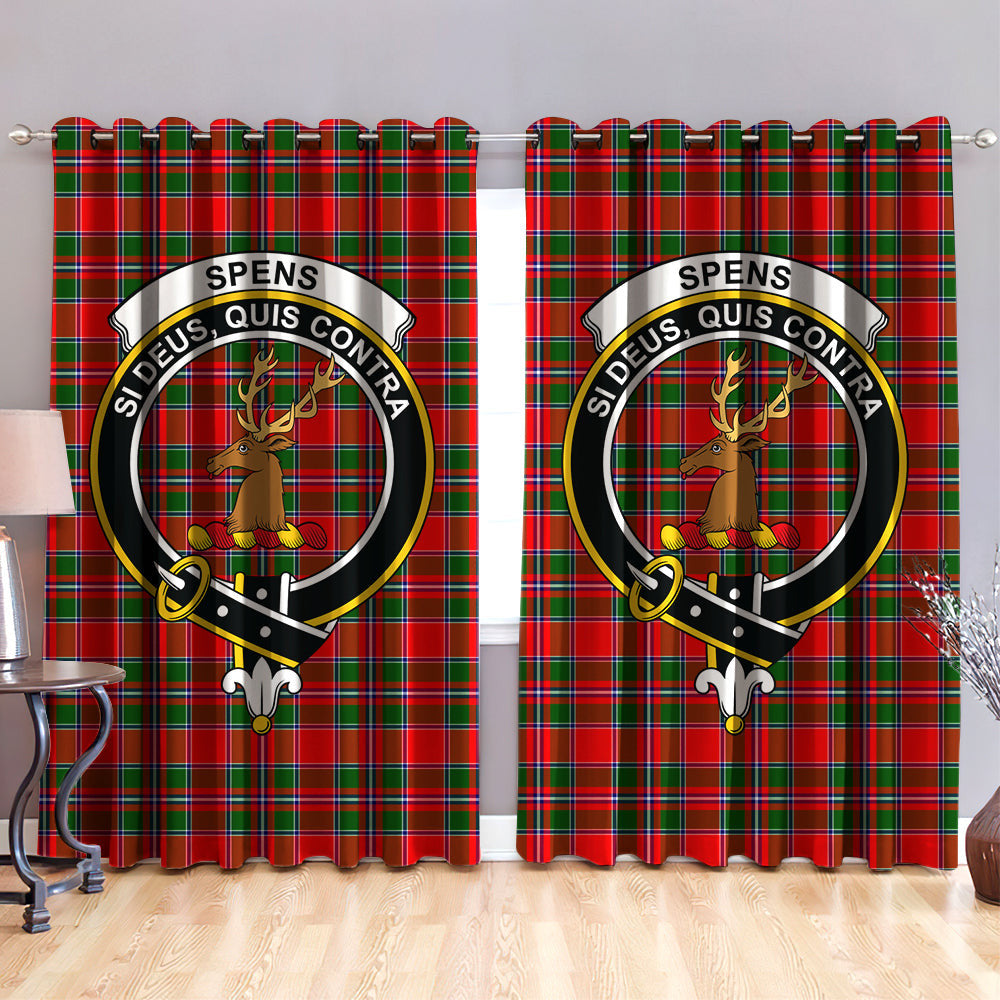 Spens Modern Clan Badge Tartan Classic Window Curtain