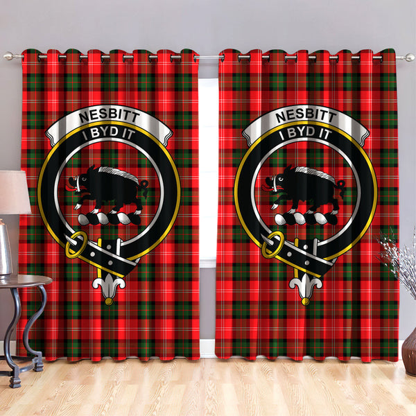 Nesbitt Modern Clan Badge Tartan Classic Window Curtain