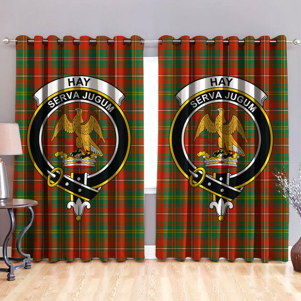 Hay Ancient Clan Badge Tartan Classic Window Curtain