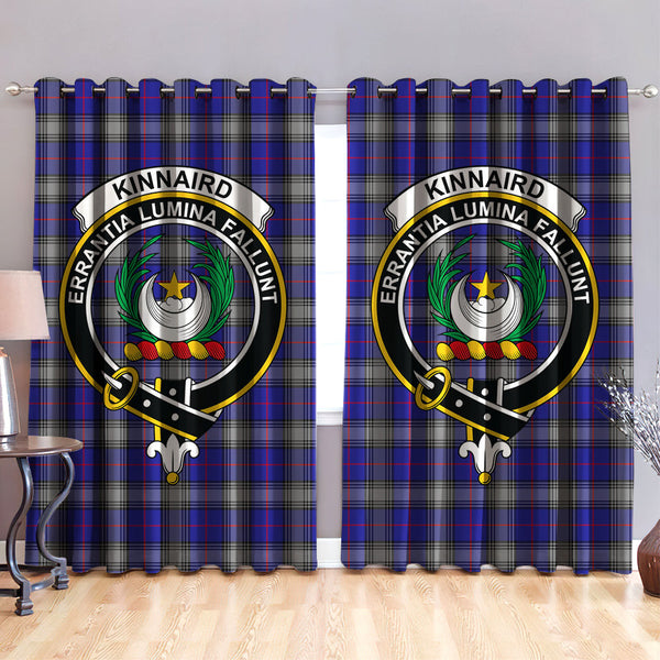 Kinnaird Clan Badge Tartan Classic Window Curtain