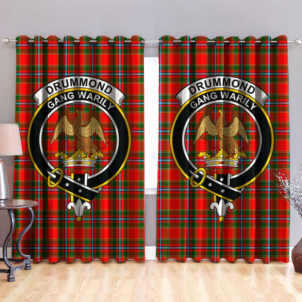 Drummond of Perth Clan Badge Tartan Classic Window Curtain