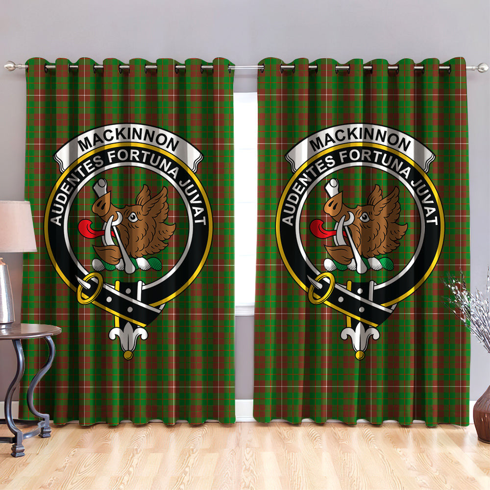 MacKinnon Hunting Modern Clan Badge Tartan Classic Window Curtain