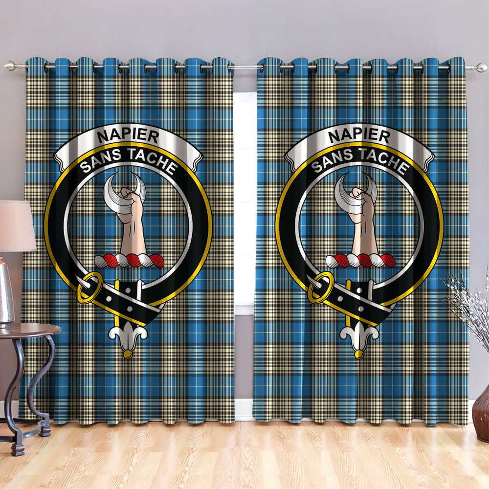 Napier Ancient Clan Badge Tartan Classic Window Curtain