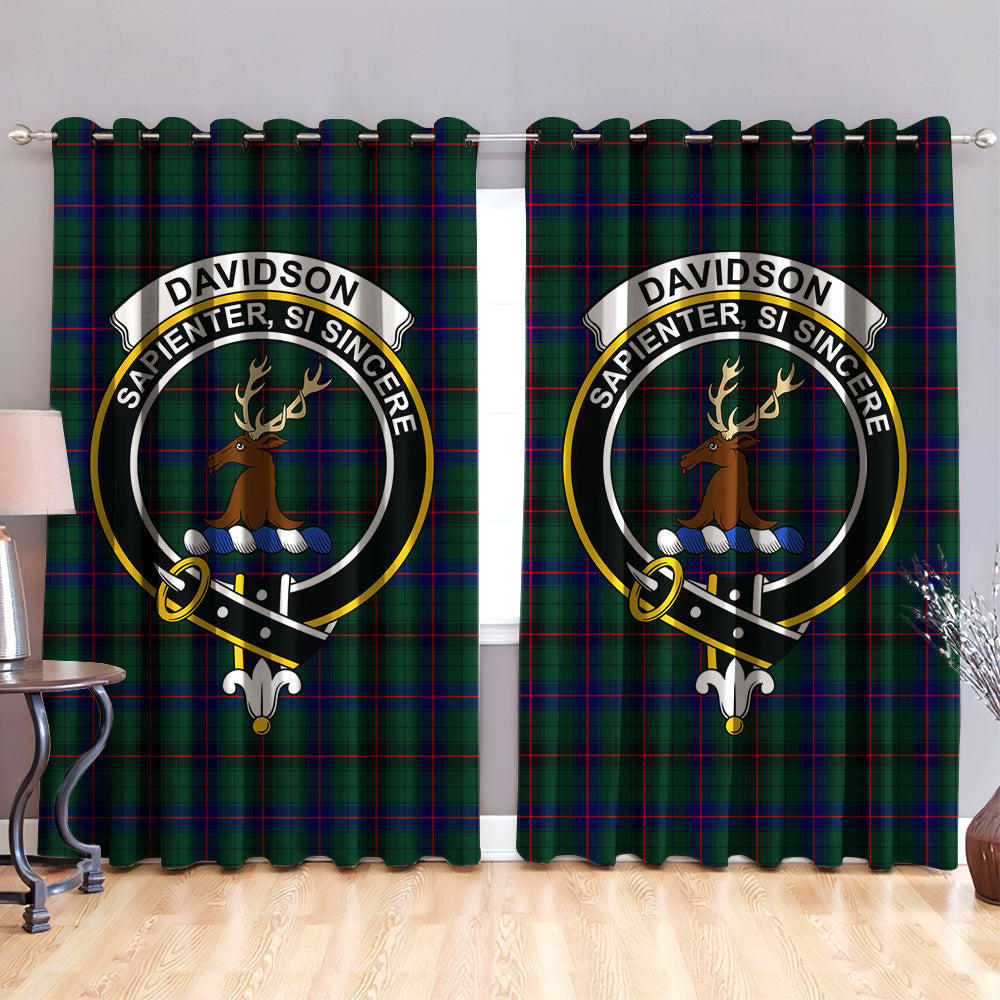 Davidson Modern Clan Badge Tartan Classic Window Curtain