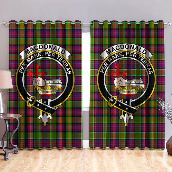 MacDonald of Clanranald Clan Badge Tartan Classic Window Curtain