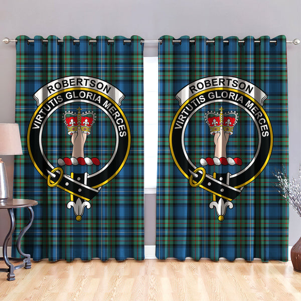 Robertson Hunting Ancient Clan Badge Tartan Classic Window Curtain