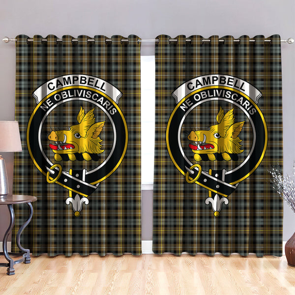 Campbell Argyll Weathered Clan Badge Tartan Classic Window Curtain