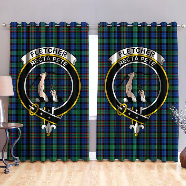 Fletcher Ancient Clan Badge Tartan Classic Window Curtain