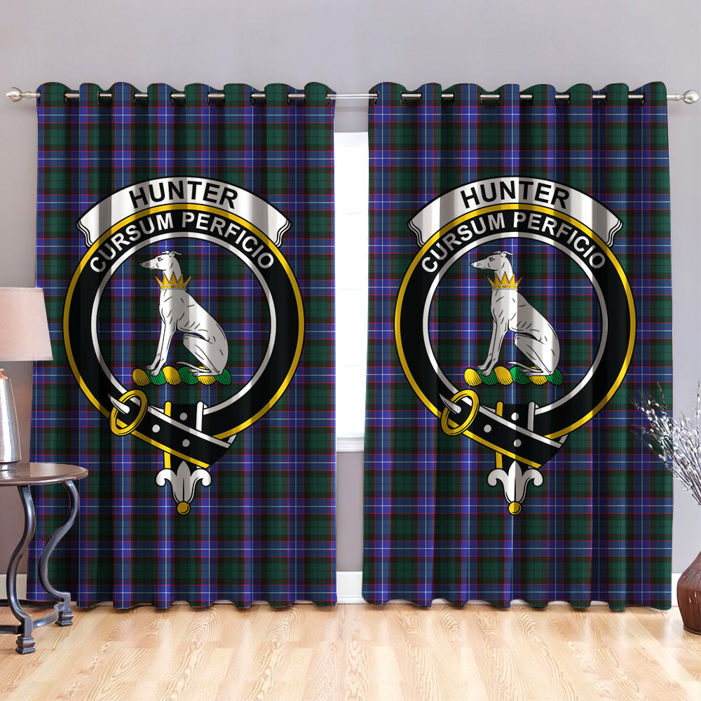 Hunter Modern Clan Badge Tartan Classic Window Curtain