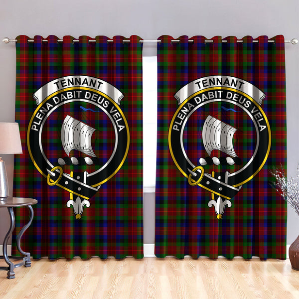 Tennant Clan Badge Tartan Classic Window Curtain