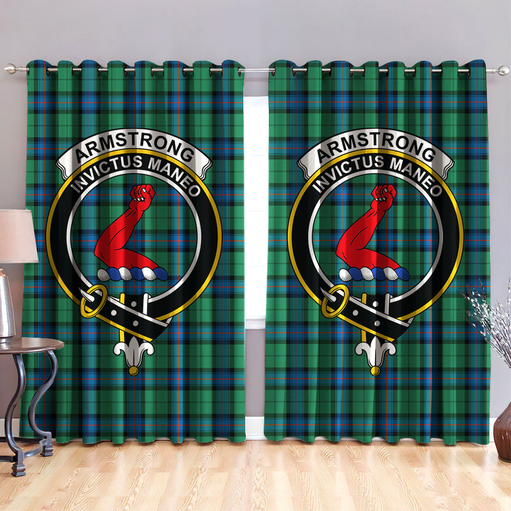 Armstrong Ancient Clan Badge Tartan Classic Window Curtain