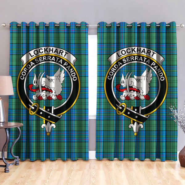 Lockhart Clan Badge Tartan Classic Window Curtain