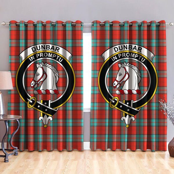 Dunbar Ancient Clan Badge Tartan Classic Window Curtain