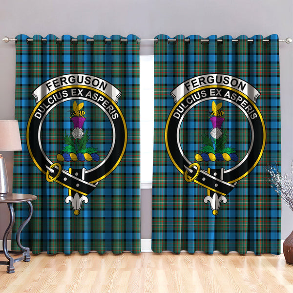 Fergusson Ancient Clan Badge Tartan Classic Window Curtain