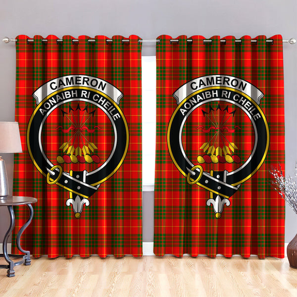 Cameron Modern Clan Badge Tartan Classic Window Curtain