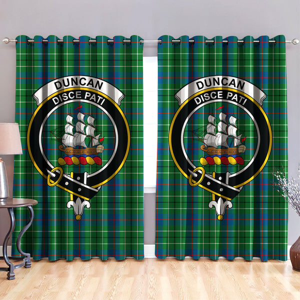 Duncan Ancient Clan Badge Tartan Classic Window Curtain