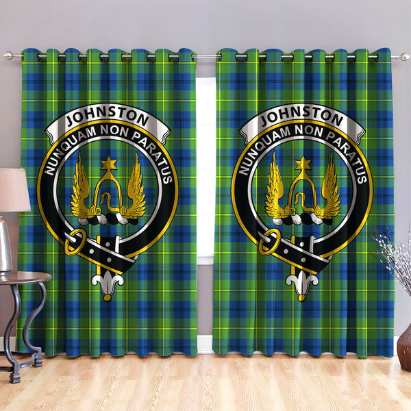 Johnston Ancient Clan Badge Tartan Classic Window Curtain