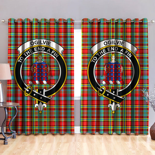 Ogilvie Clan Badge Tartan Classic Window Curtain