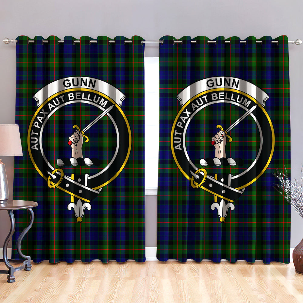 Gunn Modern Clan Badge Tartan Classic Window Curtain