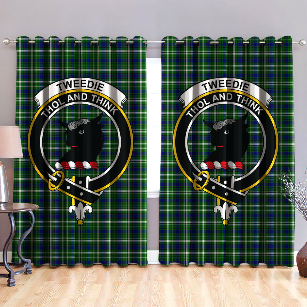 Tweedside District Clan Badge Tartan Classic Window Curtain