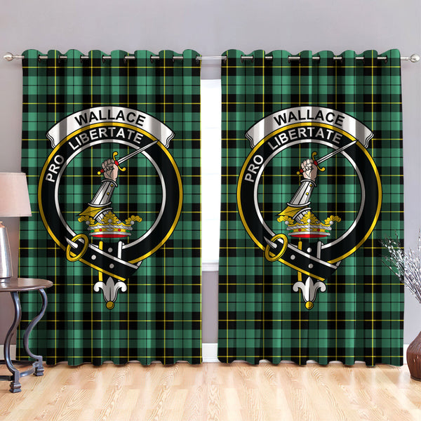 Wallace Hunting Ancient Clan Badge Tartan Classic Window Curtain