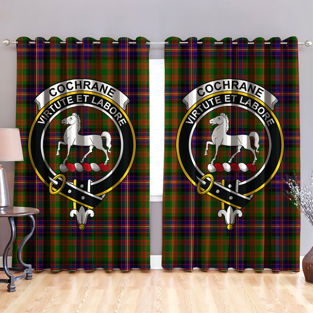 Cochrane Modern Clan Badge Tartan Classic Window Curtain