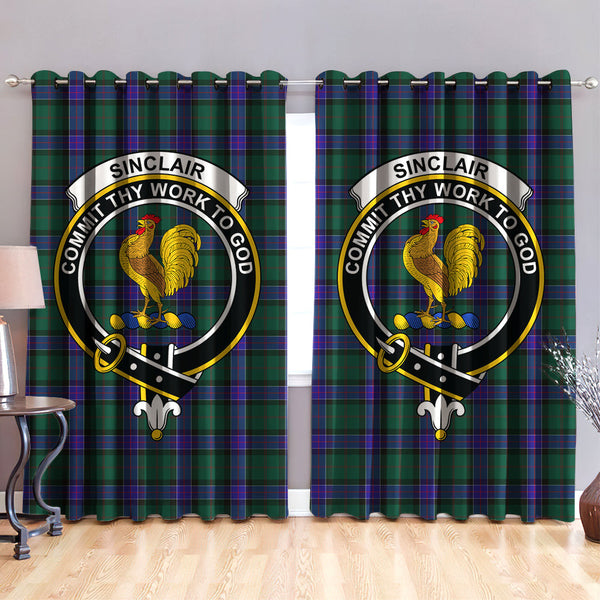 Sinclair Hunting Modern Clan Badge Tartan Classic Window Curtain