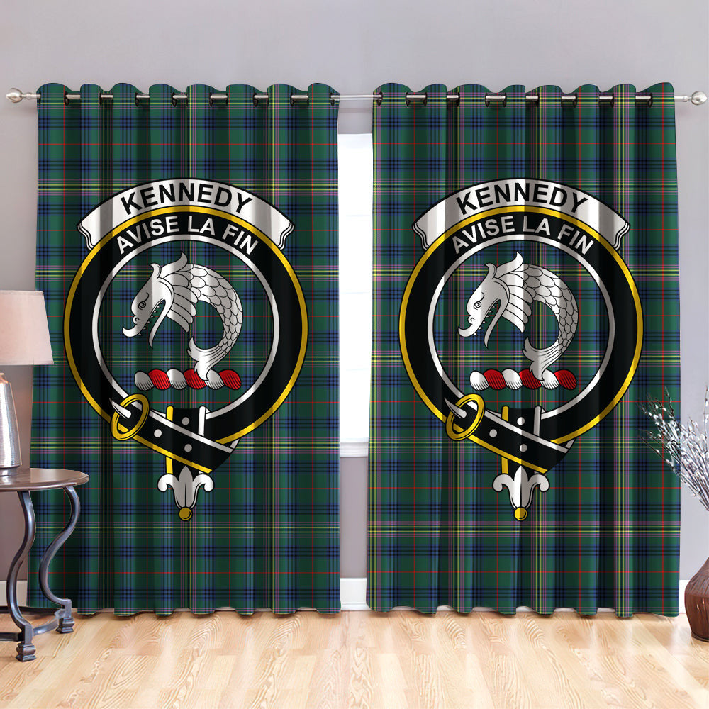 Kennedy Modern Clan Badge Tartan Classic Window Curtain