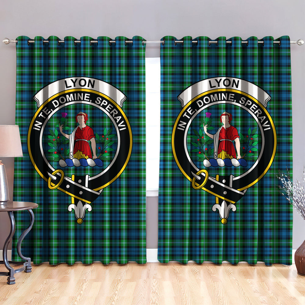 Lyon Clan Clan Badge Tartan Classic Window Curtain