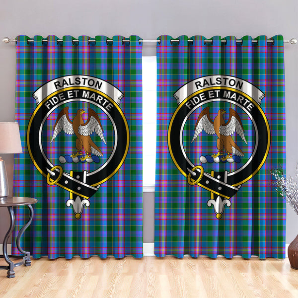 Ralston Clan Badge Tartan Classic Window Curtain