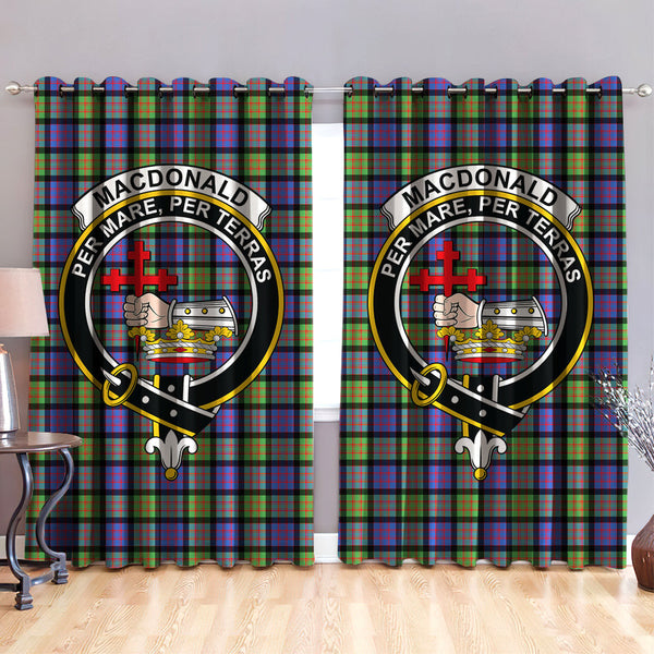 MacDonald Ancient Clan Badge Tartan Classic Window Curtain