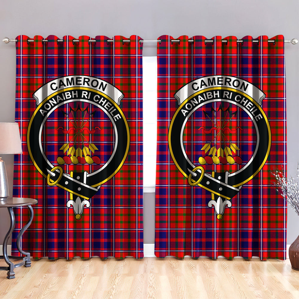 Cameron of Lochiel Modern Clan Badge Tartan Classic Window Curtain