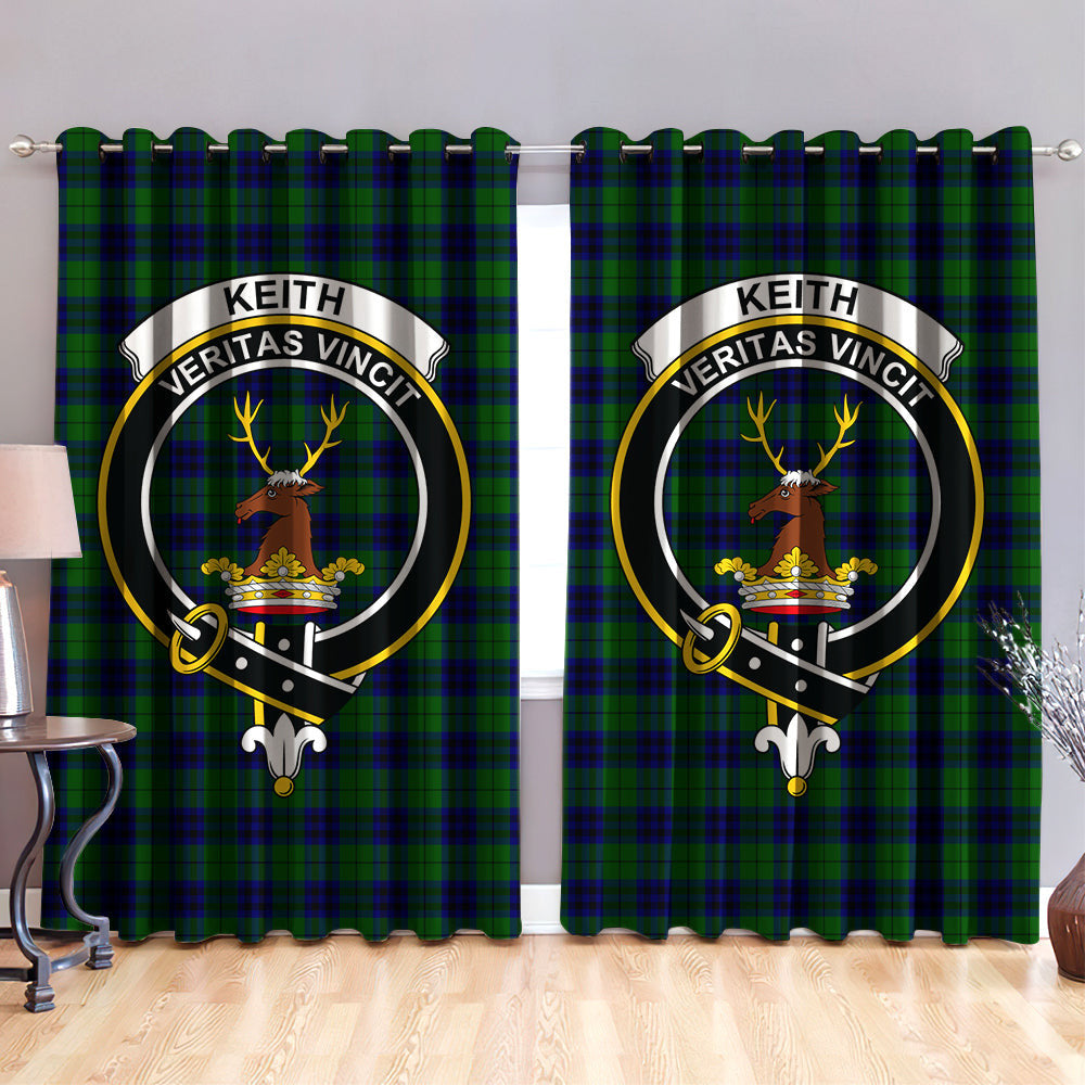 Keith Modern Clan Badge Tartan Classic Window Curtain