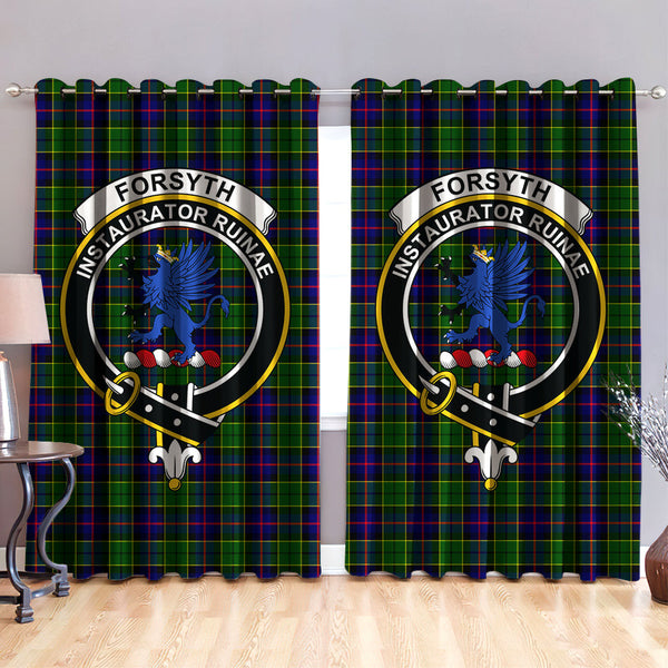 Forsyth Modern Clan Badge Tartan Classic Window Curtain